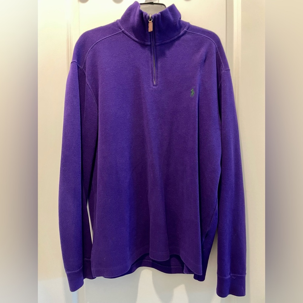 Ralph Lauren Men's Zip-Up Sweater in Purple